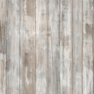RoomMates Brown & Grey Weathered Planks Peel and Stick Wallpaper