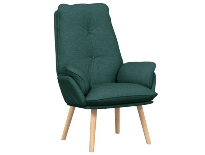 Sessel Dunkelgrün 69 x 74 x 93 cm aus Polyestergewebe und Sperrholz Schlichtes Design, weiche Armlehnen, Polyestergewebe, stabiles Sperrholz, Indoor