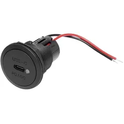 ProCar, Fahrzeug Werkzeug, Power USB-C Einbausteckdose PD/QC mit LED max. 30 Watt Belastbarkeit Stro