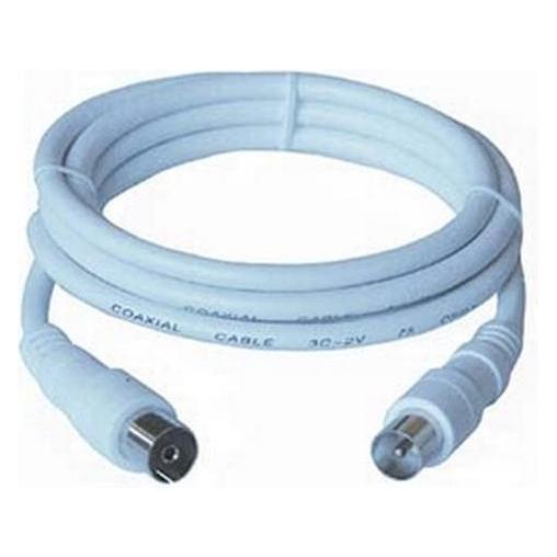PremiumCord TV M/F, 75 Ohm, coaxial cable IEC White (75 dB, Antennenkabel) (KTMF10)