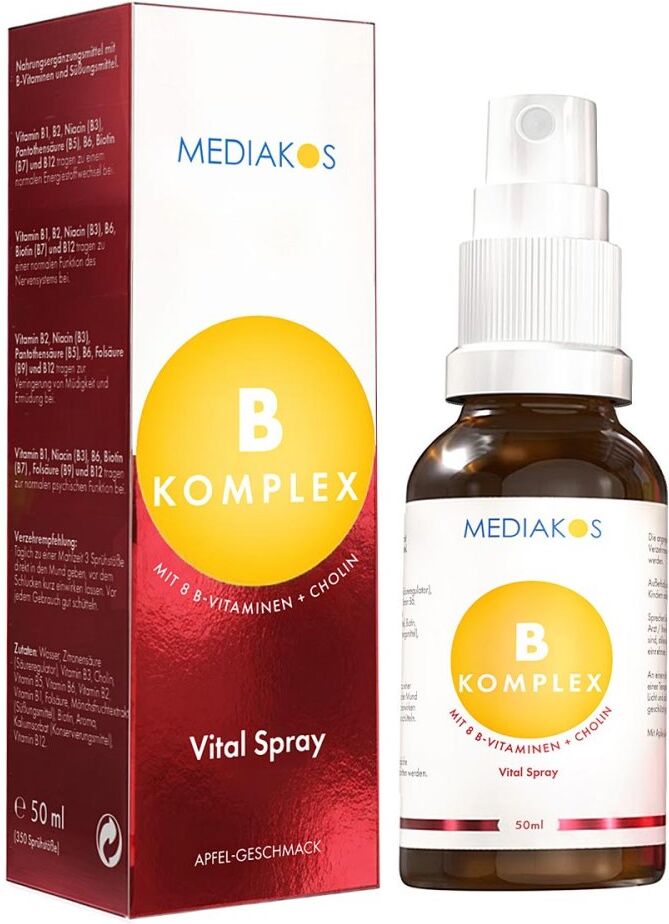 Vitamin B Komplex Mediakos Vital Spray Vegan