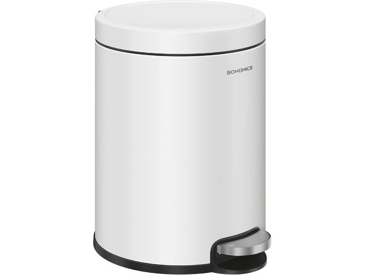 Badezimmereimer 6 l Pedaleimer Soft-Close Wolkenweiss