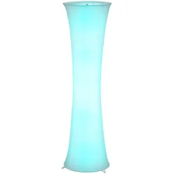Elegante Steh Leuchte dimmbar Textil weiß Diele Büro Lampe im Set inkl.RGB-LED Leuchtmittel