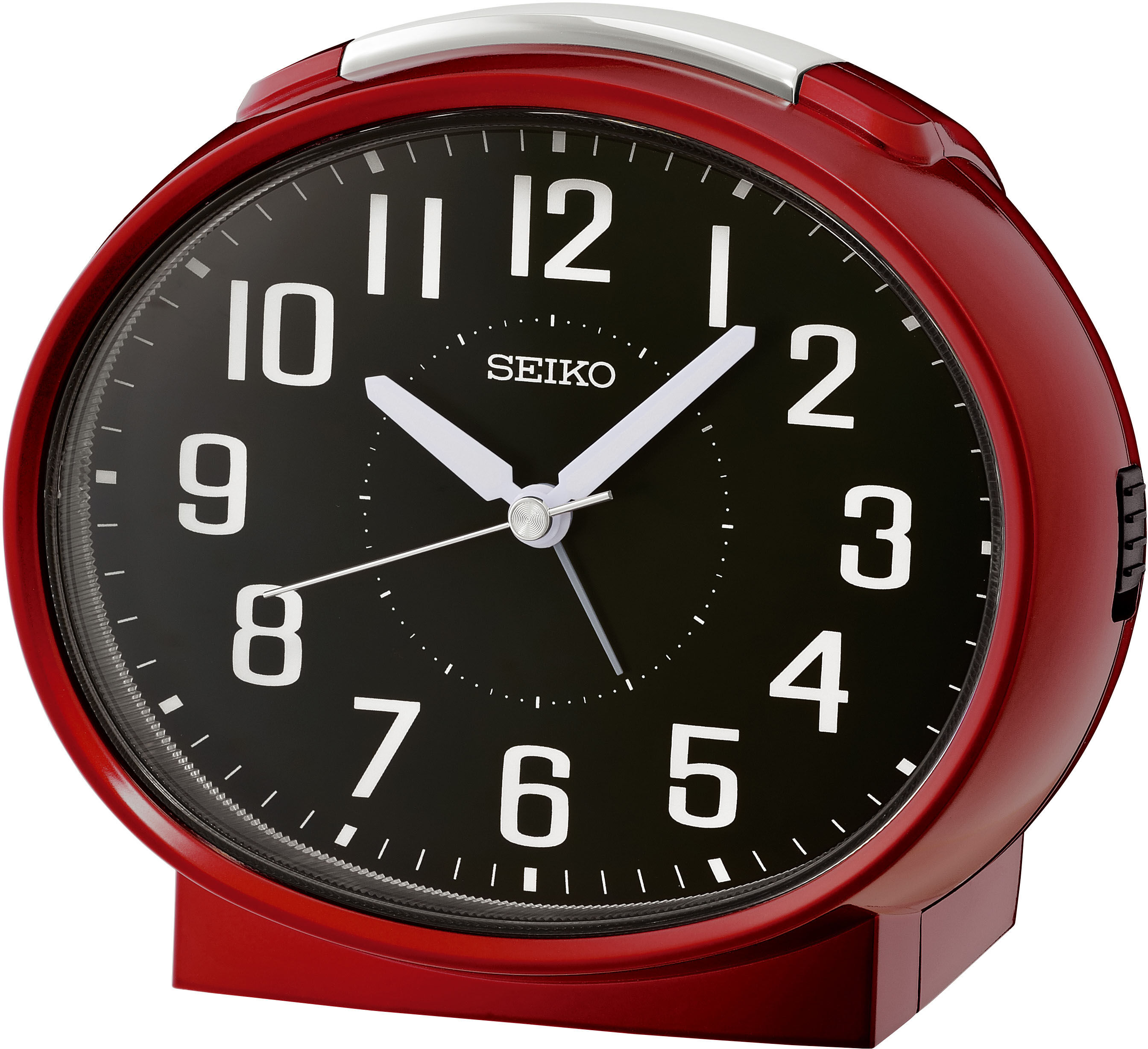 Quarzwecker SEIKO, rot, Wecker, Wecker, Schlafzimmer, Beleuchtung, Schlummerfunktion, Leuchtzeiger