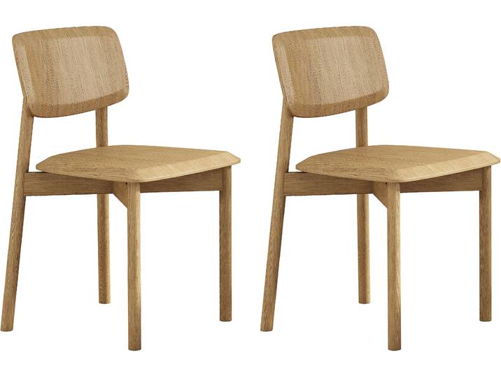 Esszimmerstuhl GOODPRODUCT Grelia , beige, B:49cm H:78cm T:65cm, Massivholz, Stühle, Esszimmerstuhl, natürliche warme Eichenoptik, in zwei Farben, Sitzhöhe 46 cm