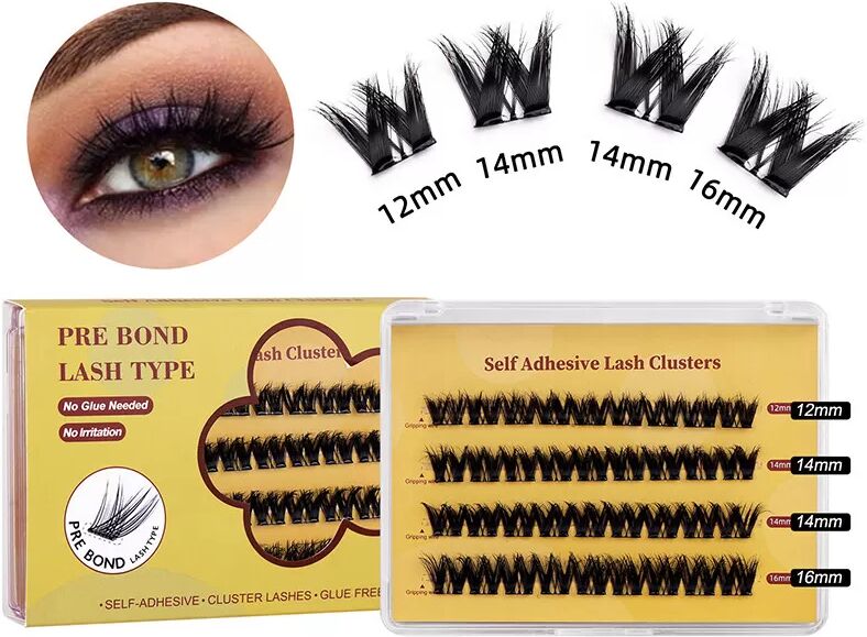 INF MJ10-06 Einzelne falsche Wimpern (4 Paare) - Natürlich & Voluminös Model 5