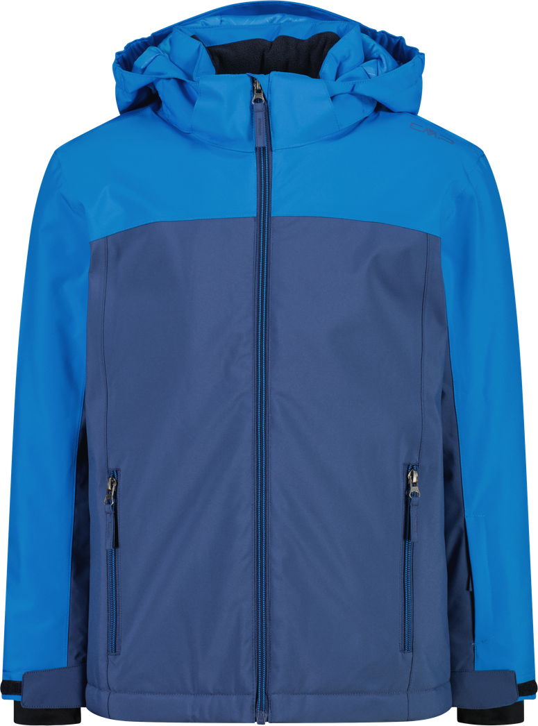 Winterjacke CMP "KID JACKET SNAPS HOOD", Jungen, Gr. 128, infinity, Web, Obermaterial: 100% Polyester. Futter: 100% Polyester. Wattierung: 100% Polyester, Jacken Winterjacke, Feel Warm Flat, Clima Protect, Schneefang infinity 128