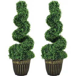 KÜNSTLICHE Pflanzen 2er-Set, UV-beständige 90 cm Kunstpflanze im Blumentopf