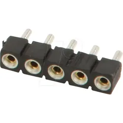 W+P 256-005-1 - Präzisionsbuchsenleiste/IC Leisten , gerade, RM 2,54, 5-polig