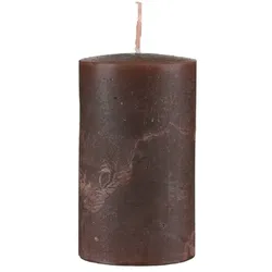 Kopschitz Kerzen Kopschitz durchgefärbte Rustica Kerze, Stumpenkerzen Bordeaux, 20 x 7 cm, 1 Stück, rußarm, tropffrei