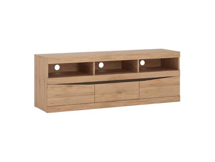 Lomadox Fernsehschrank TV Lowboard Fernsehtisch Media Möbel 150x53,5x40 cm (BxHxT) mit 3 Schubladen grifflos in Eiche Nb. Wenge braun