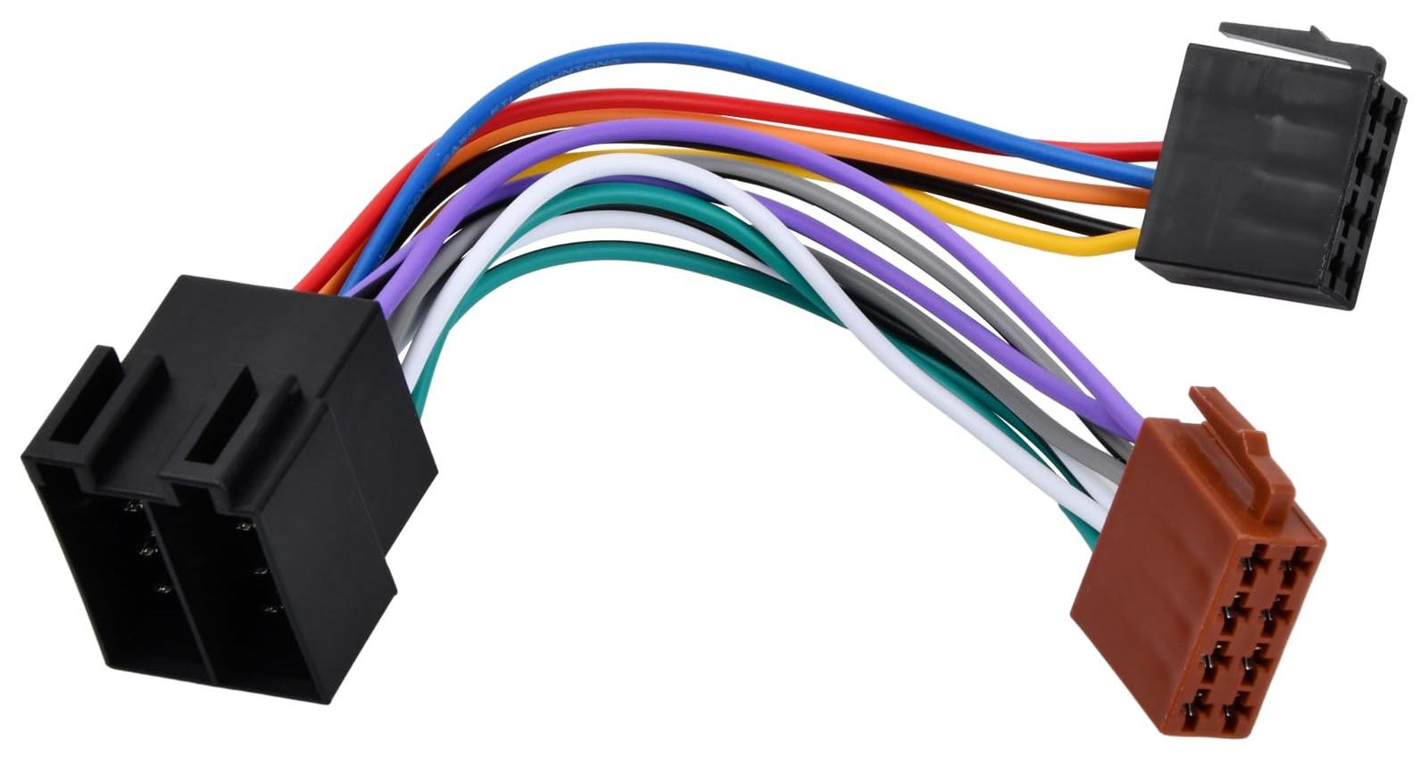 Dripio ISO-adapter met 16 aansluitingen voor autoradio en kabelboom met ABS
