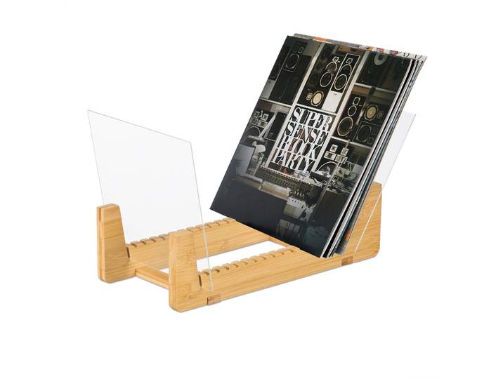 Schallplattenständer 50 LPs Hellbraun-Transparent