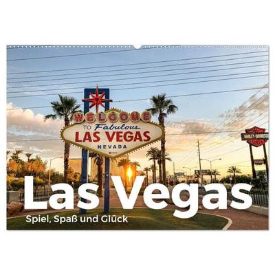 Las Vegas - Spiel, Spaß und Glück (Wandkalender 2026 DIN A2 quer), CALVENDO Monatskalender
