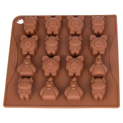 Wisefood Silikonform Tiere - braun 18x16,5x2cm - Silikon Form Backen, Seife & mehr - Backform