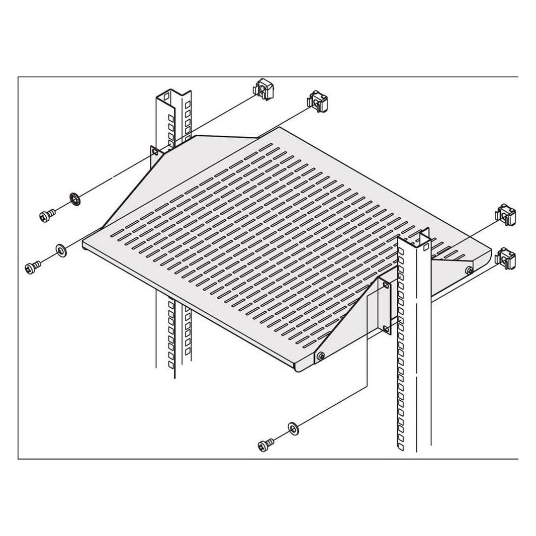 Schroff Laborgestell (2 HE, 19 Zoll Rack) (20119257)