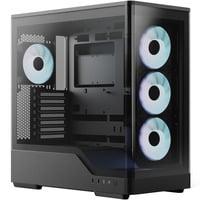 P500A-BK-v1 , Tower-Gehäuse schwarz, Tempered Glass x 2