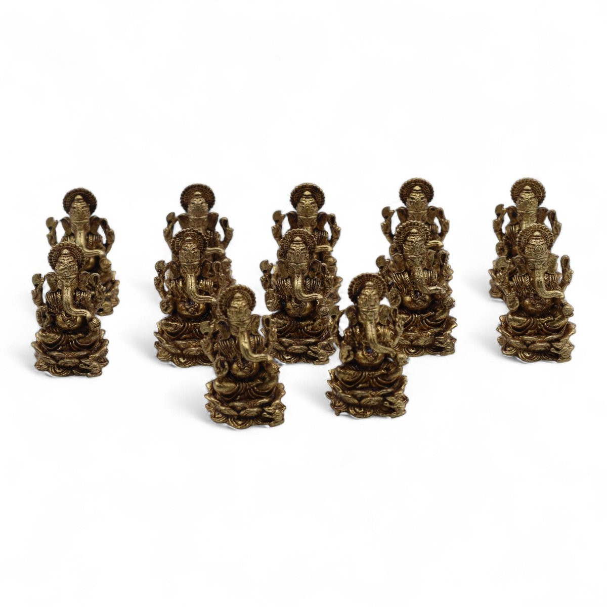 Ancient Wisdom Decoratief Messing Ganesha Beeldje 30 mm