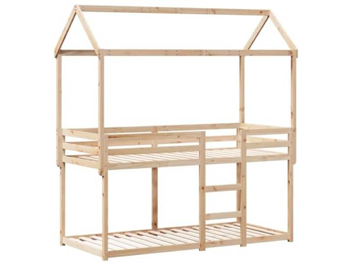 KTHLBRH Etagenbett 90 x 190 cm Kiefernholz Mit Dach und Seitenteilen, platzsparendes Design, für Kinderzimmer