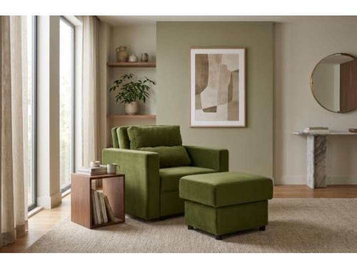 Family Meble Schlafsessel Komo Monolit mit Hocker – Variante Royal 313
