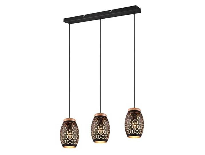 Reality Suspension Bidar R31573080\, métal noir mat\, bois naturel\, sauf 3x E27