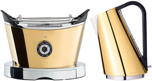 Bugatti Yvera Easy Kettle and Volo Toaster Set Gold
