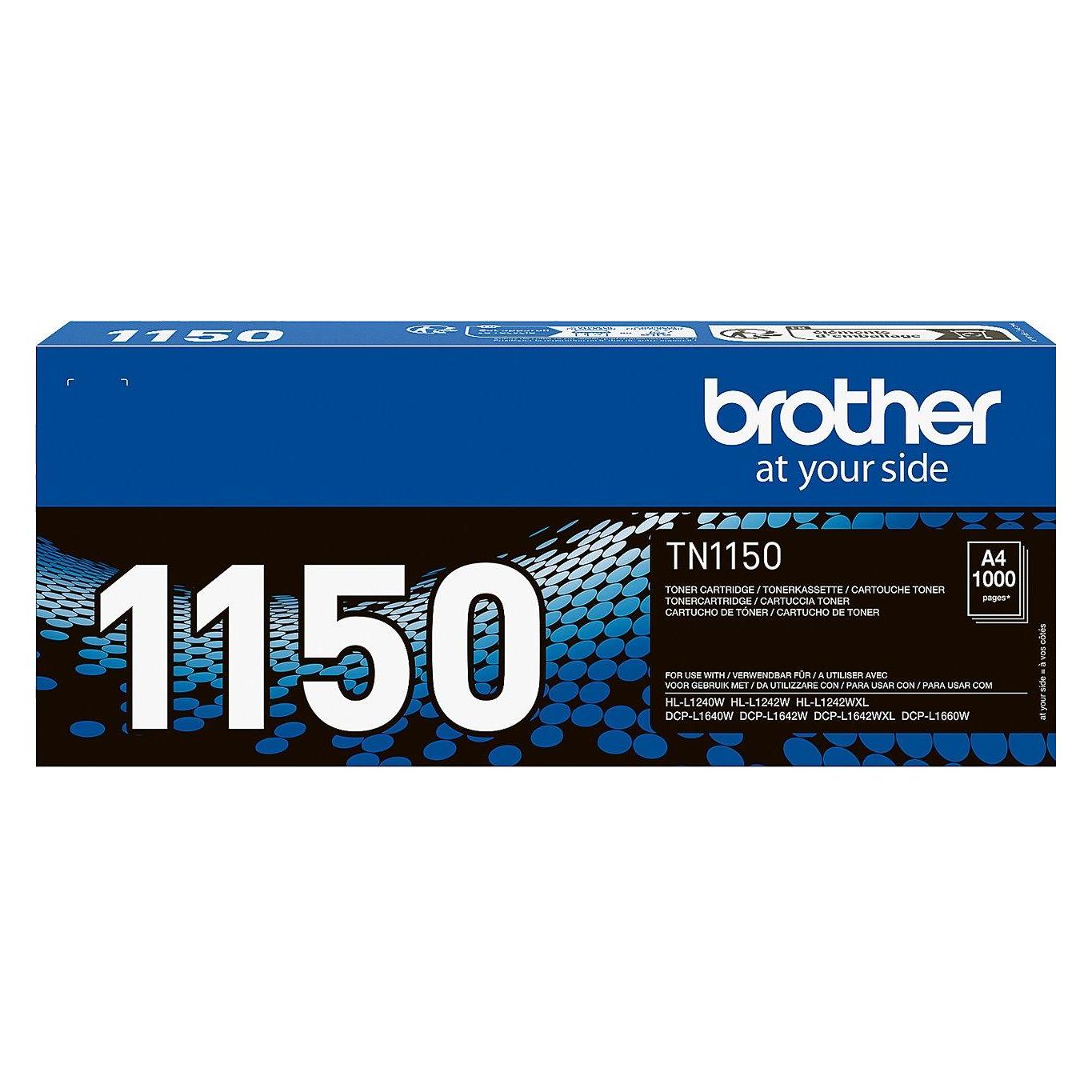 Brother Black toner cartridge yield up to 1.000 pages (BK) (TN1150)
