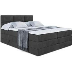 BOXSPRINGBETT OHIO KING - 120x200 - H3/H4 - Schwarz