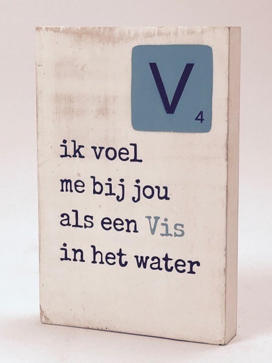 Tekstblok Vis 10x15 cm, dikte: 2 cm