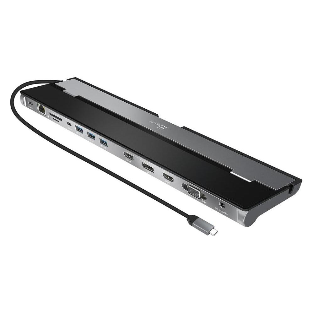 j5Create Triple Display Dock (USB-A, USB-C, 12 Ports) (JCD543)