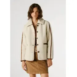 Pepe Jeans für Damen. PL4024370 Jacke Wahrheit weiß (L), Lässig, Polyester