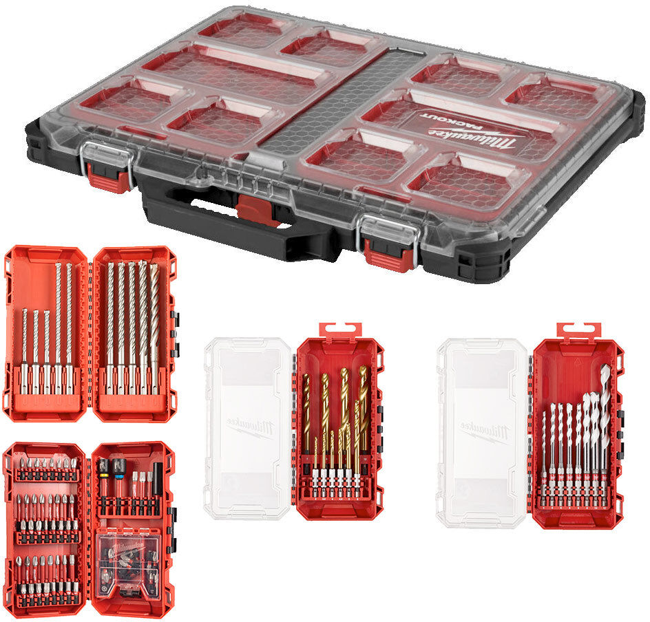 Milwaukee 4932499760 Set accessori Packout in Organizer Slim 98 pezzi