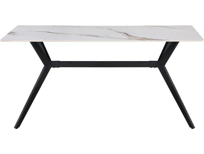 Keramik-Esstisch \ Boreal\ - 4 bis 6 Personen - 160 cm - Weiß