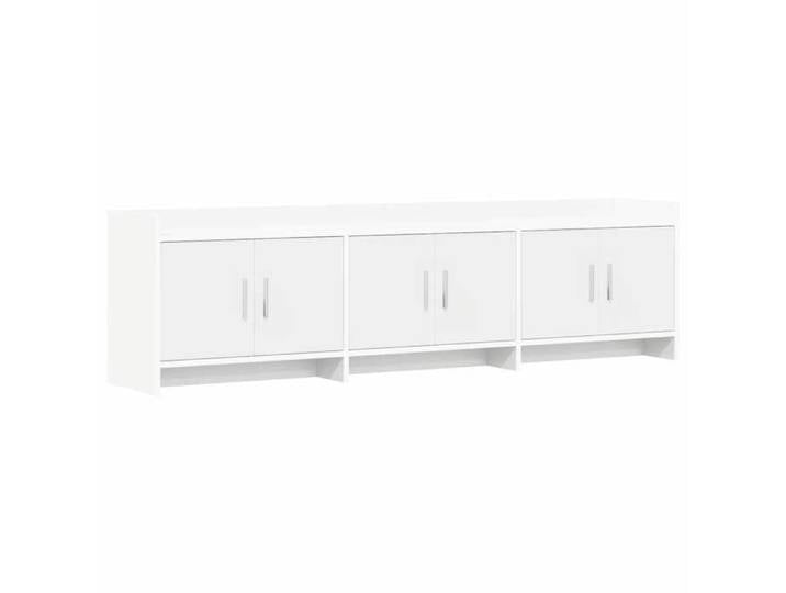 NOUVEAU Cabinet TV - Meuble TV 168x33x47cm - blanc - Bois d'ingénierie - commode hifi contemporain 25359
