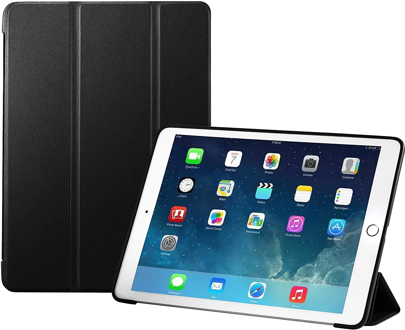INF Étui noir pour iPad 9,7 pouces iPad 5/6 iPad Air 1/2 Smart Cover Case