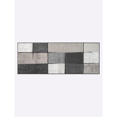 Fußmatte SALONLOEWE Gr. 3, grau (grau, gemustert), B:75cm H:7mm L:120cm, Kunstfaser, Polyamid, Teppiche, Fußmatte