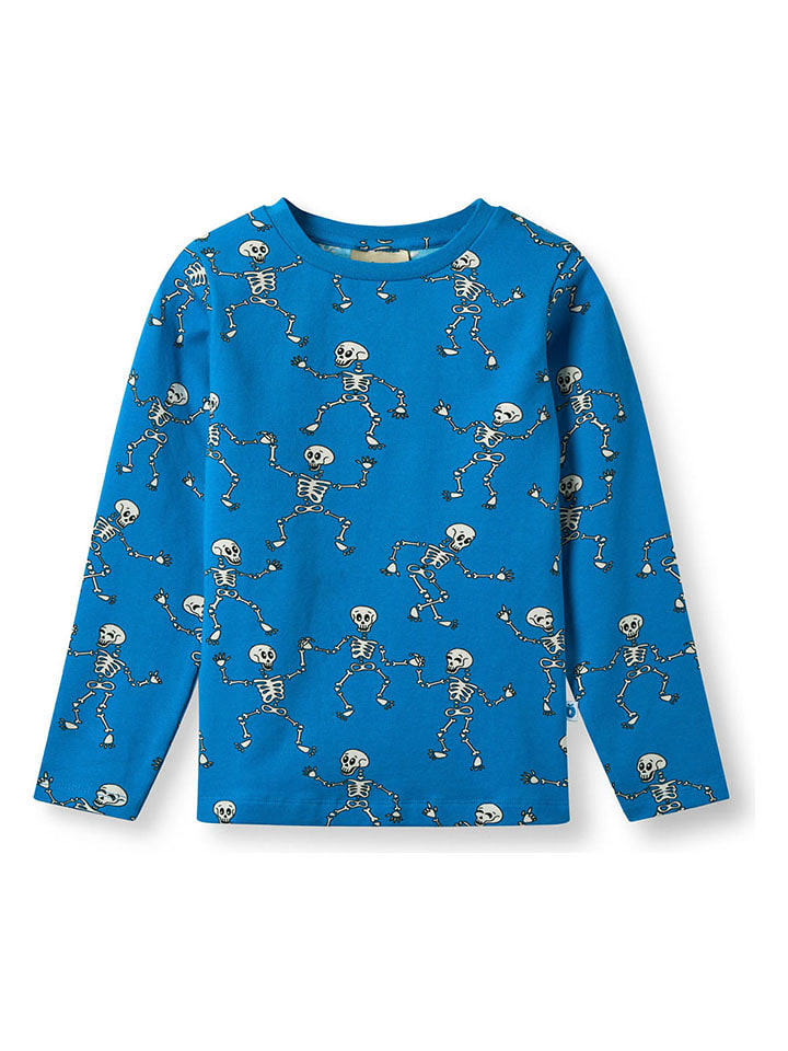 Småfolk Longsleeve "Skelette" in Blau - 98/104