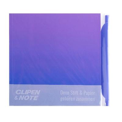 Clipen & Note – Gelschreiber & Notizbuch, Lila