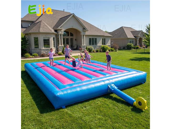 Tapis gonflable 6x4m en PVC durable, matelas de saut géant gonflable pour gymnastique, entraînement sur trampoline
