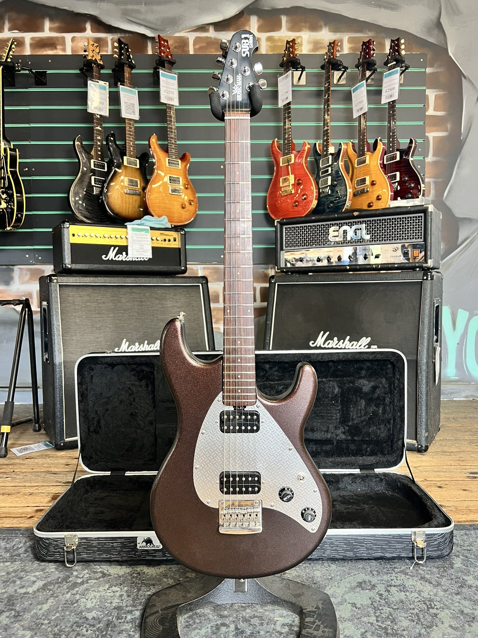 Ernie Ball MusicMan SUB 1 Guitar Textured Cinnamon 2004 Electric Guitar   Original - Refurbished