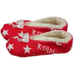 Köln Puschen Softfleece (rot/weiß)