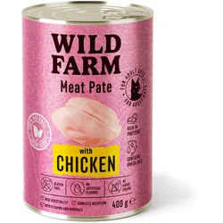 WILD FARM Pastete mit Huhn 400 g – glutenfreies Katzenfutter