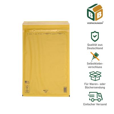 BB-Verpackungen GmbH 300 x Luftpolsterversandtasche (300 x 445 mm) 9 / J braun Luftpolstertaschen Versandtaschen Selbstklebeverschluss Bücher Briefe BB-Verpackungen