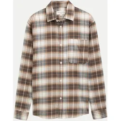 Relaxed-Fit Hemd mit Karomuster Braun S