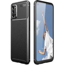 Screenguard Oppo A52 / A72 Hülle Carbon Design TPU Case (Oppo A52, Oppo A72), Smartphone Hülle, Schwarz