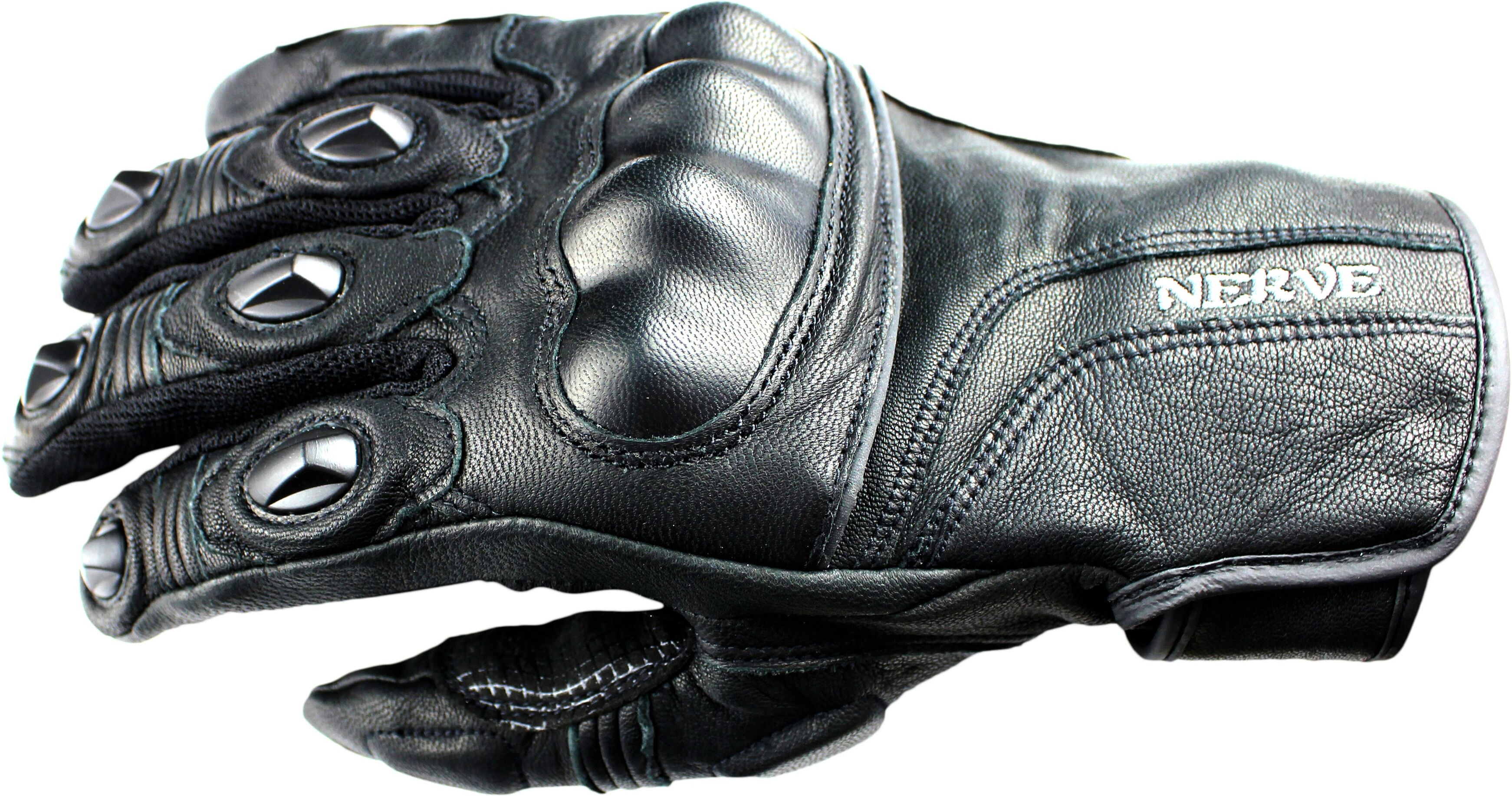 Motorradhandschuhe NERVE "KQ11" Gr. M, schwarz, Handschuhe, M, Motorradhandschuhe, mit Weitenverstellung schwarz M