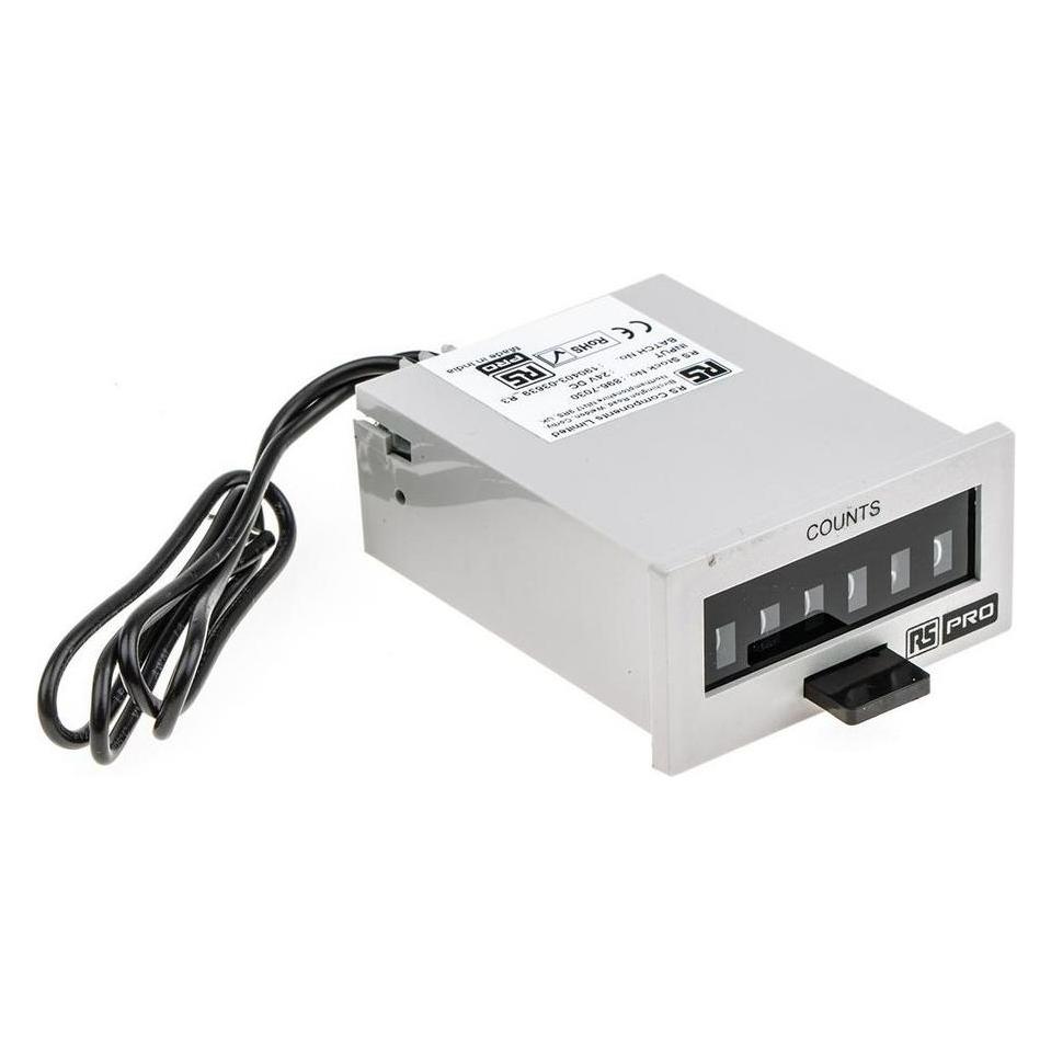 RS PRO Electromech Impulse Counter 56x29mm 24V (8967030)