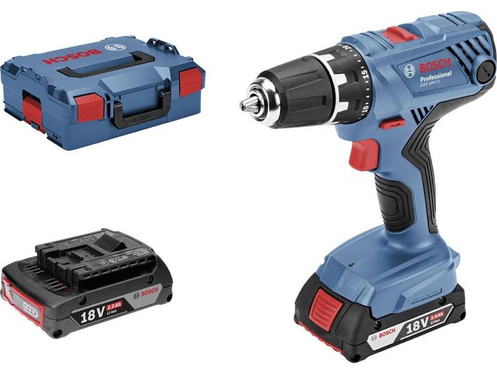 BOSCH 06019H100A BOSCH GSR 18V-21 Professional Akku-Bohrschrauber-Set 18\,0 V\, mit 2 Akkus
