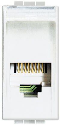 BTicino N4258/11n Living Light Connettore Telefonico Bianco Rj11