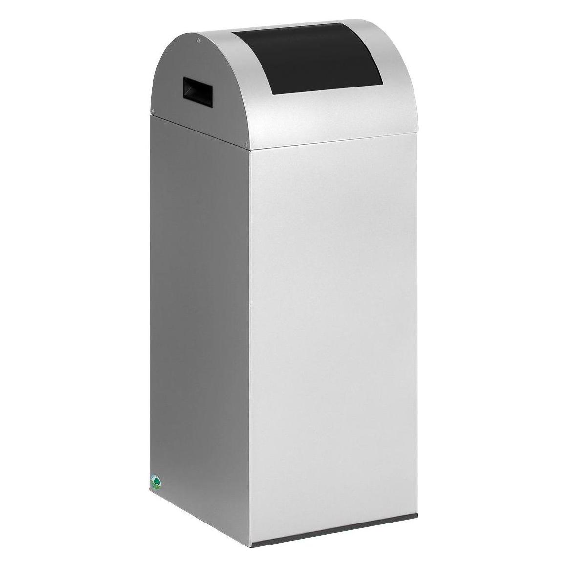 VAR Selbstlöschende Wertstoffsammler, 60 l, 320x800x320mm, silber, Klappe anthrazit (60 l) (21012)